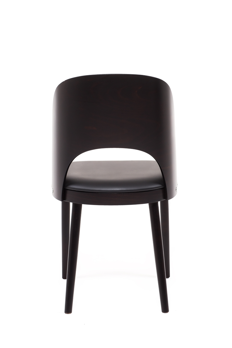 Chaise de restaurant Avola wenge et simili