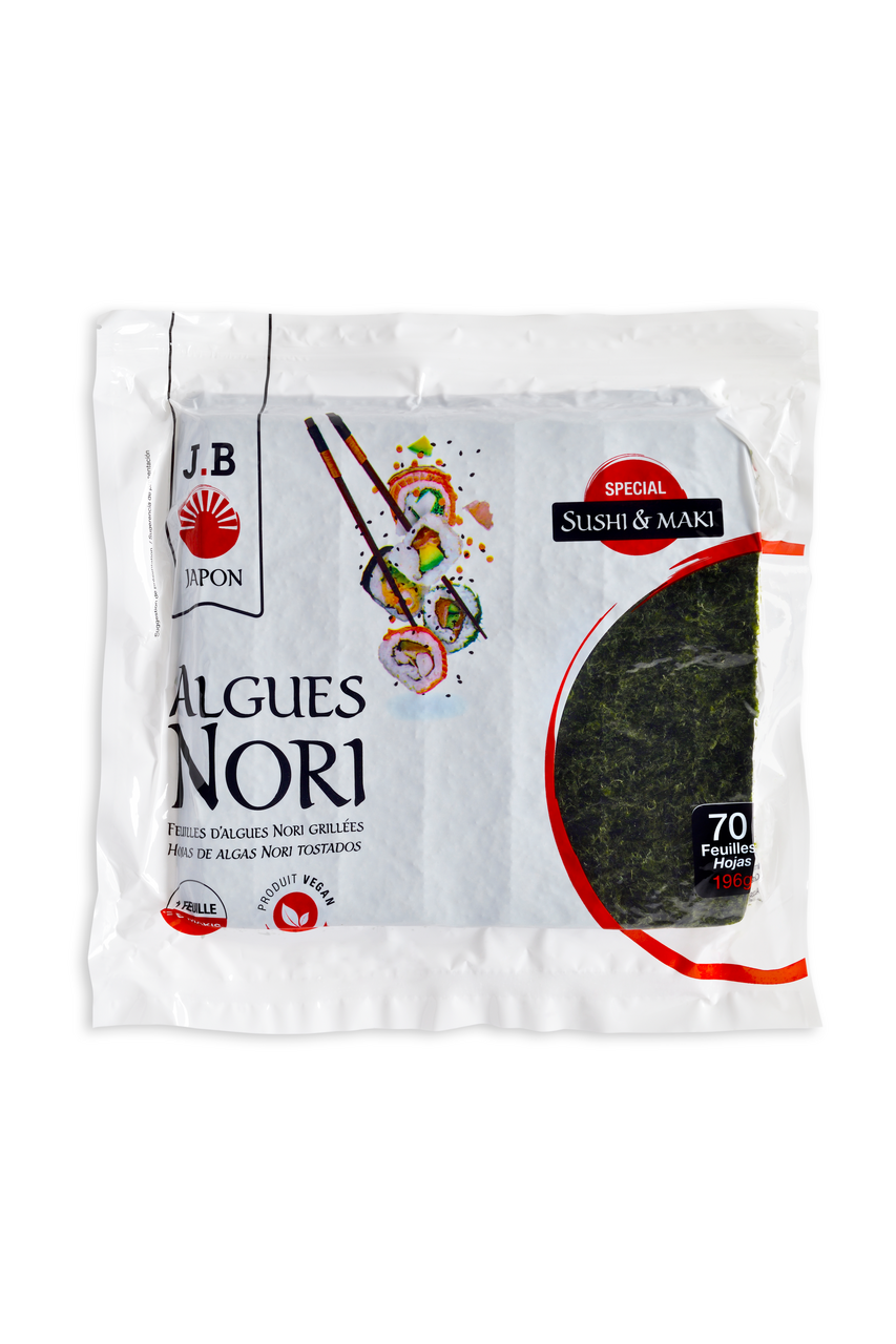 J.B JAPON Feuilles d'algues nori grillées 196 g