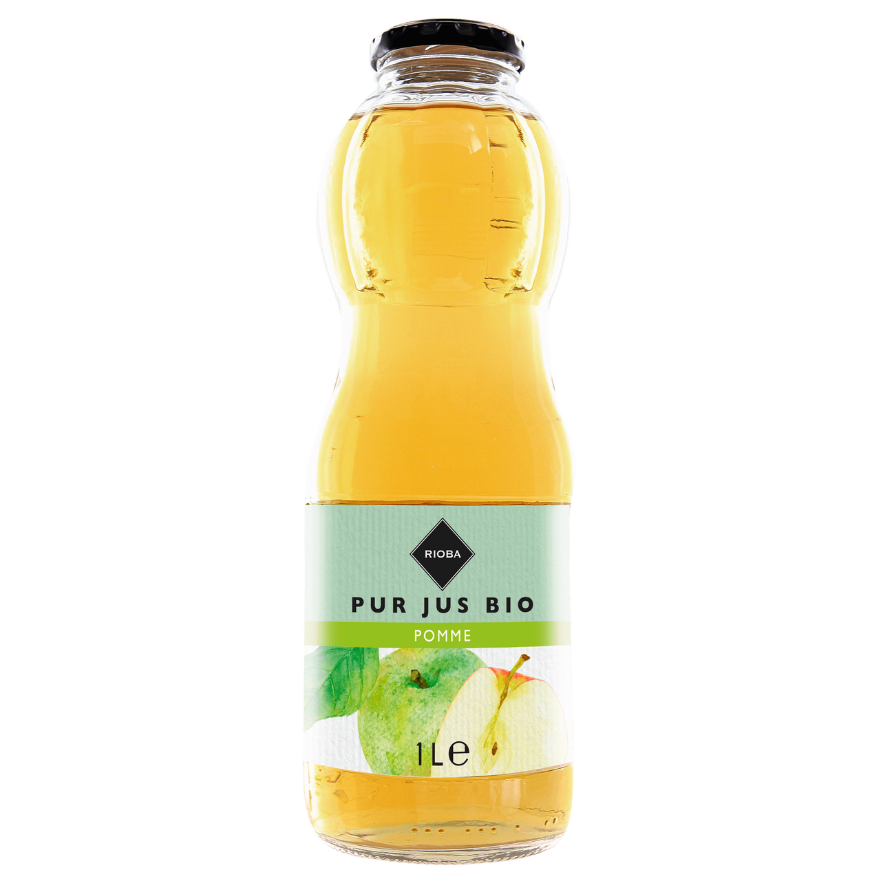 RIOBA Pur jus de pomme BIO 6 x 1 L verre perdu