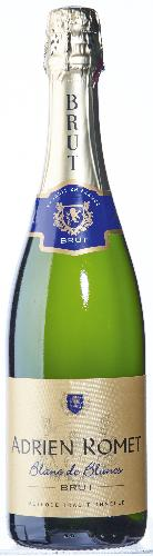 ADRIEN ROMET Vin mousseux Blanc de Blancs Brut Méthode traditionnelle bouteille 75 cl