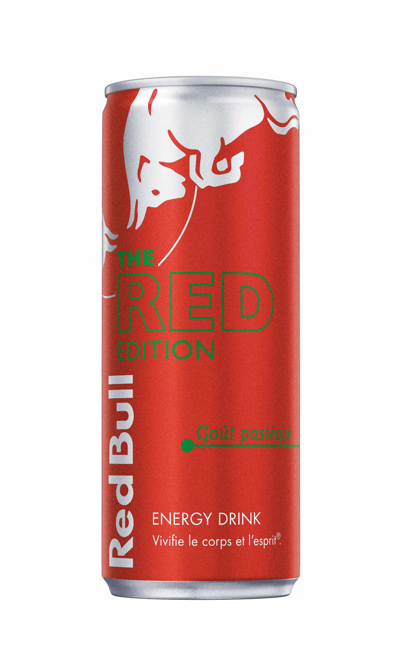 Red Bull Boisson énergisante The Red Edition goût pastèque boîte 25 cl