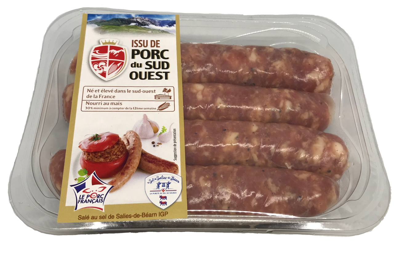 Fipso Saucisse de Toulouse x 4 sous atmosphère IGP France