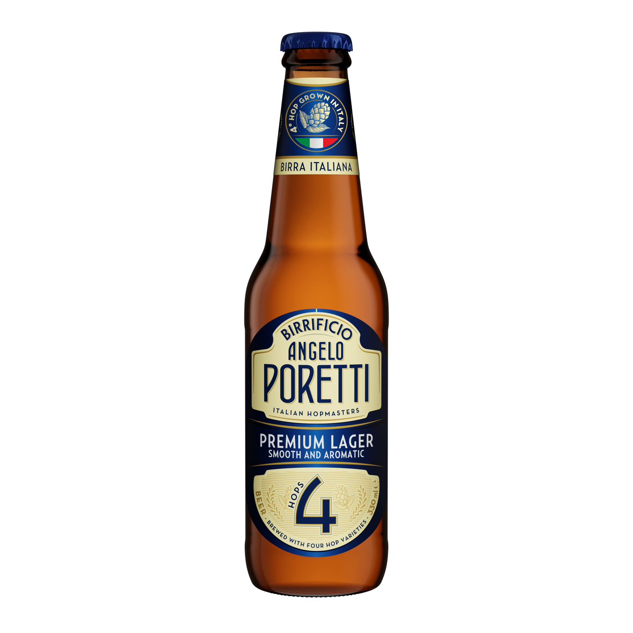 Poretti Bière Birrificio Angelo Poretti 4 Premium Lager 5° 33 cl verre perdu