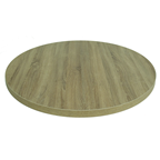 Stamp Plateau de table rond Durolight mélaminé cérusé D.110 cm