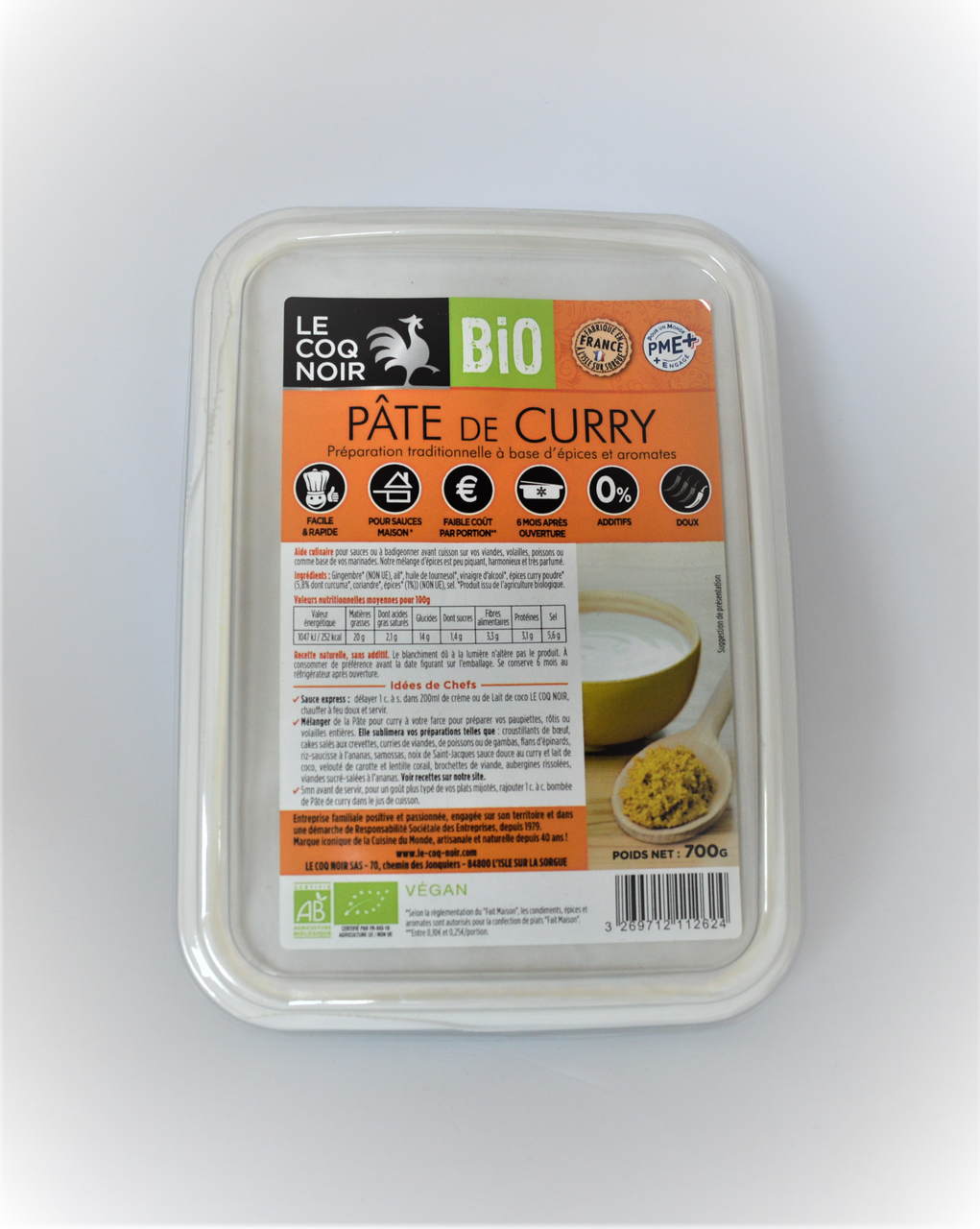 Le Coq Noir Pâté de curry BIO 700 g