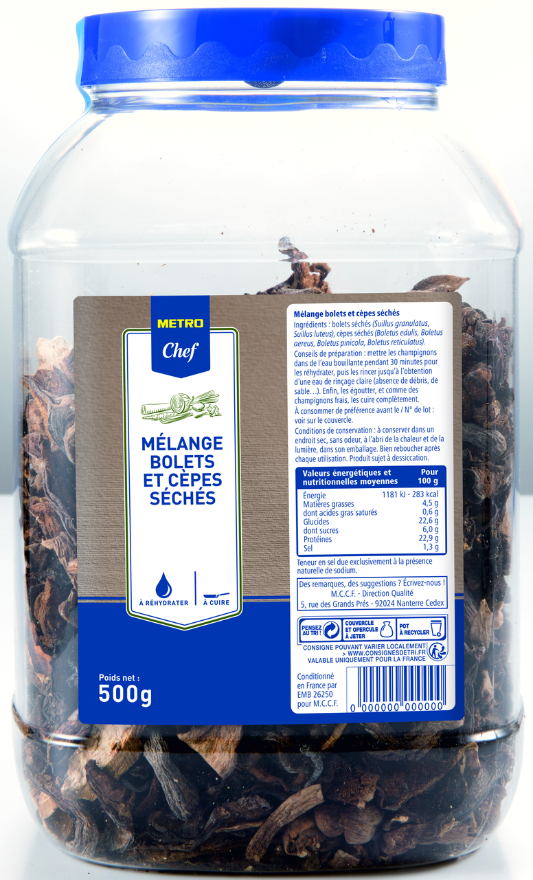 METRO Chef Bolets et cèpes séchés Tubo 500 g