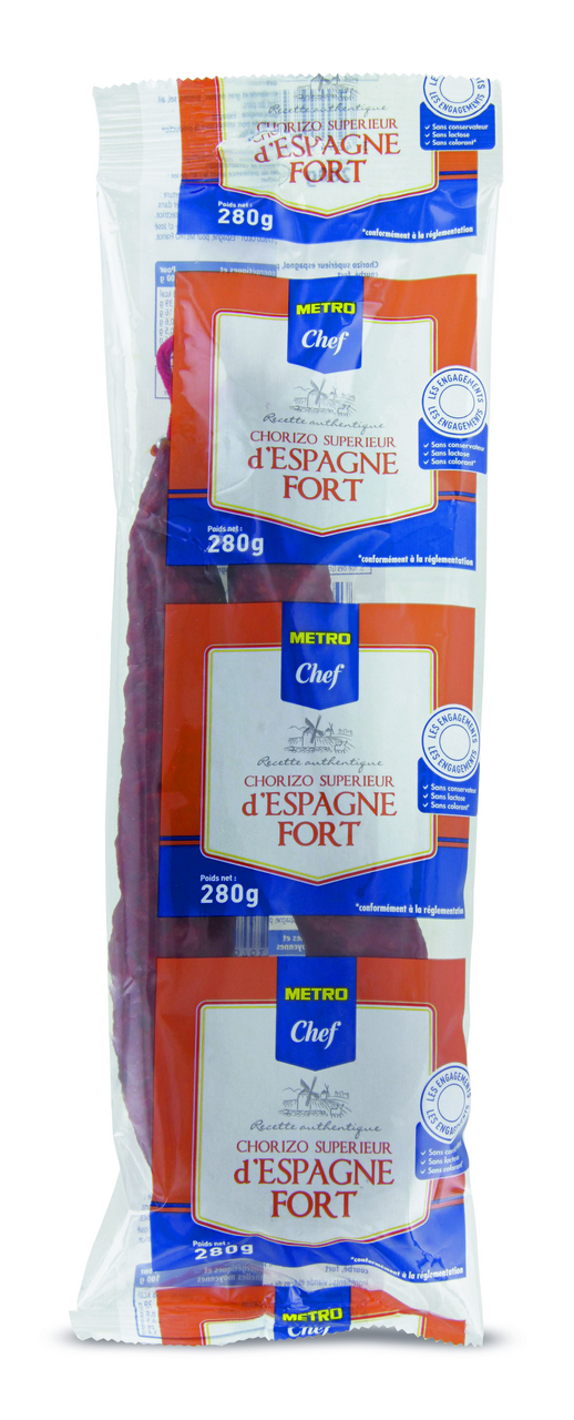 METRO Chef Chorizo fort supérieur espagnol, courbé, 280 g 