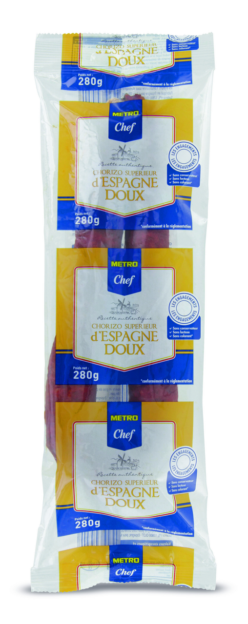 METRO Chef Chorizo doux supérieur espagnol, courbé 280 g