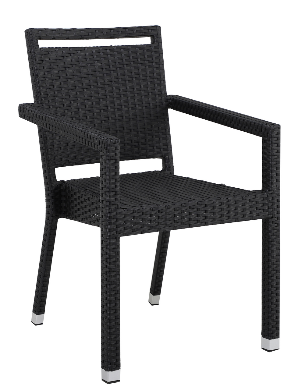 METRO PROFESSIONAL Fauteuil de terrasse Barbados tréssé noir