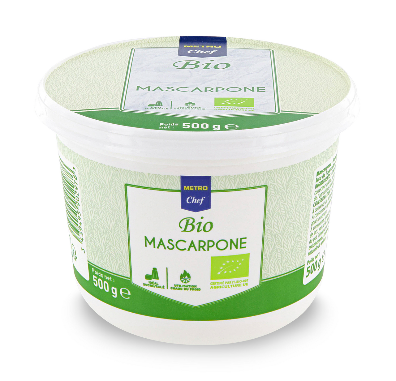 METRO Chef Mascarpone BIO pot 500 g