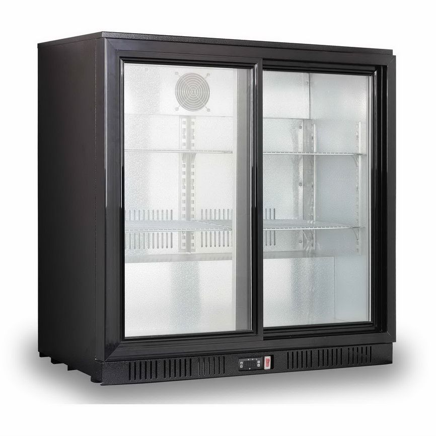 METRO PROFESSIONAL Arrière de bar noir 2 portes 198 L