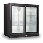 METRO PROFESSIONAL Arrière de bar noir 2 portes 198 L