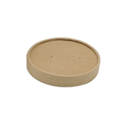 Couvercle pour pot à soupe kraft brun petit modèle x 50