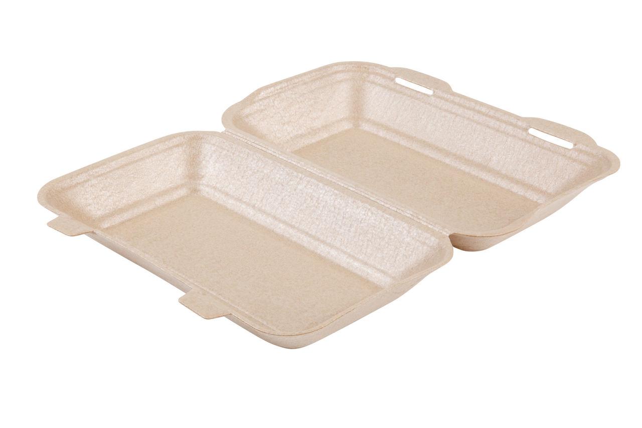 Boîte à kebab polypropylène expansé brun 30.6 x 24.3 x 3.9 cm x 90 Linpac
