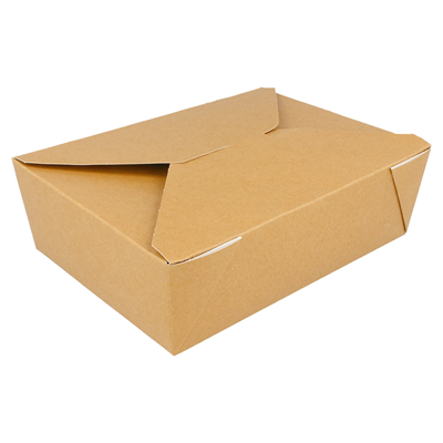 Boîte repas micro-ondable Américaine carton kraft 2.88 L x 50