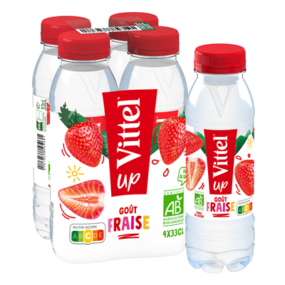 Eau Gout Fraise Bio 4 X 33 Cl Pet Vittel Up Metro