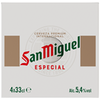 San Miguel Bière Especial 5.4% 4 x 33 cl verre perdu soit 1.32 L