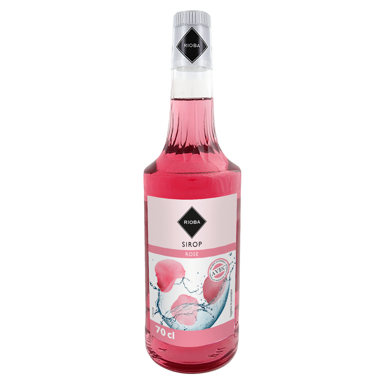 RIOBA Sirop de rose 70 cl verre perdu