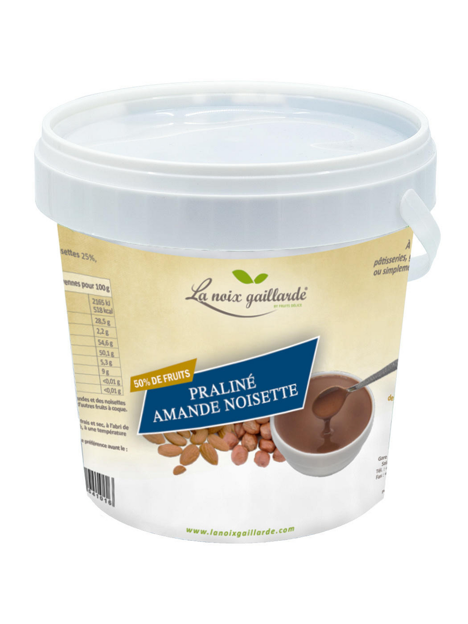 La noix gaillarde Praliné Amande Noisette seau 1 kg