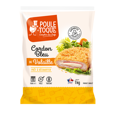 POULE Et TOQUE Cordon Bleu De Volaille Sachet 1 Kg poule-et-toque-cordon-bleu-de-volaille-sachet-1-kg