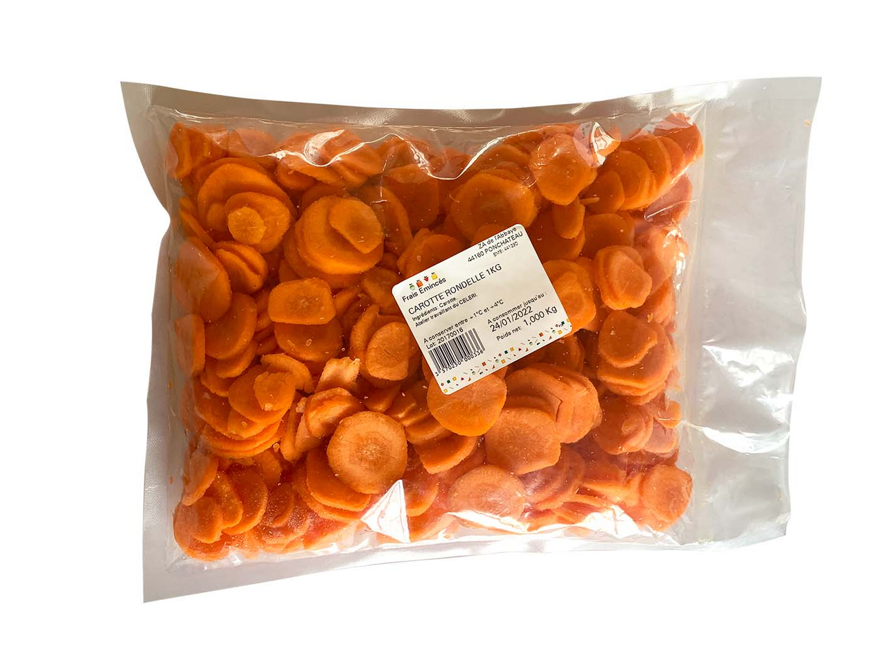 Frais Eminces Carotte en rondelle 1 kg