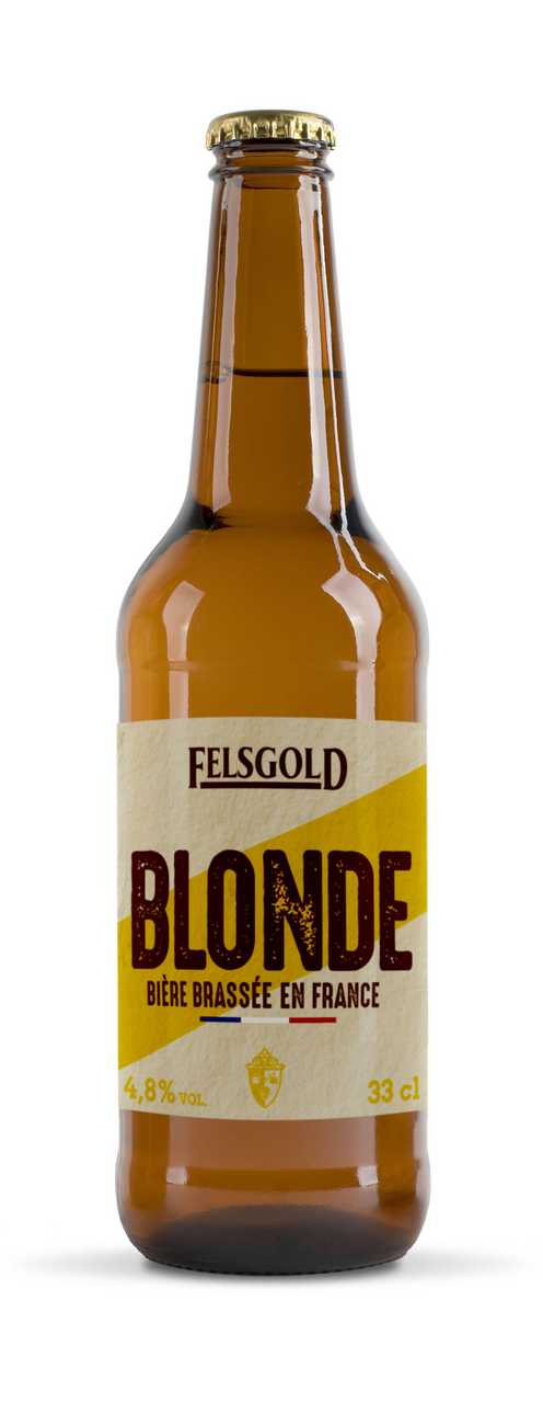 Felsgold Bière blonde 4.8° 33 cl verre perdu