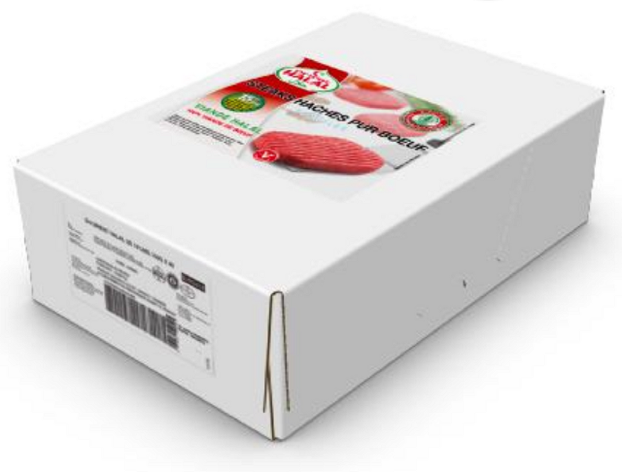 CHARAL Steak haché boeuf Oblong halal VBF 15 % MG 60 x 100 g