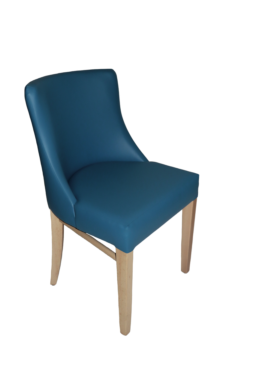 Reverdy Chaise Leona simili bleu