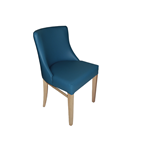 Reverdy Chaise Leona simili bleu