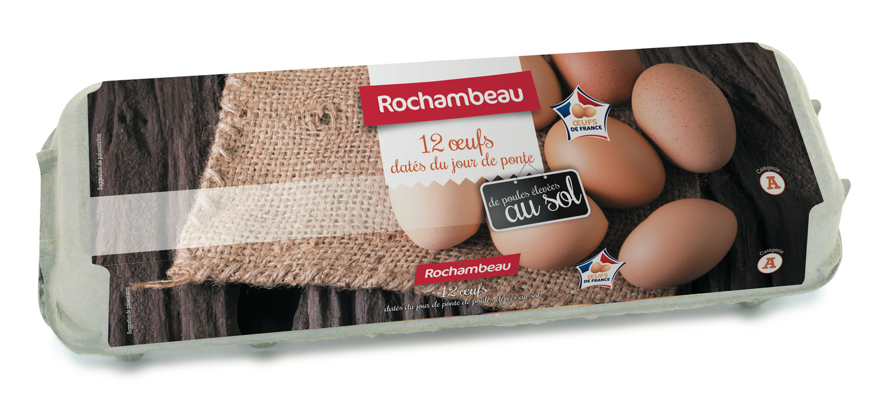Rochambeau 12 Oeufs calibre moyen / gros sol