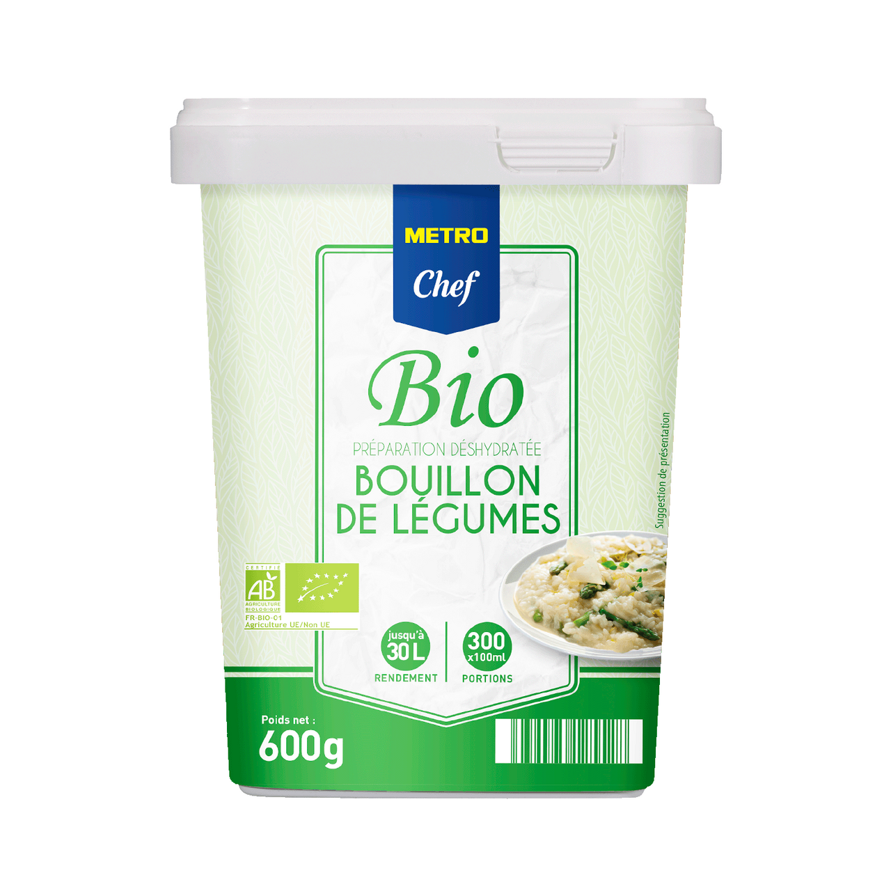 METRO Chef Bouillon de légumes BIO 600 g