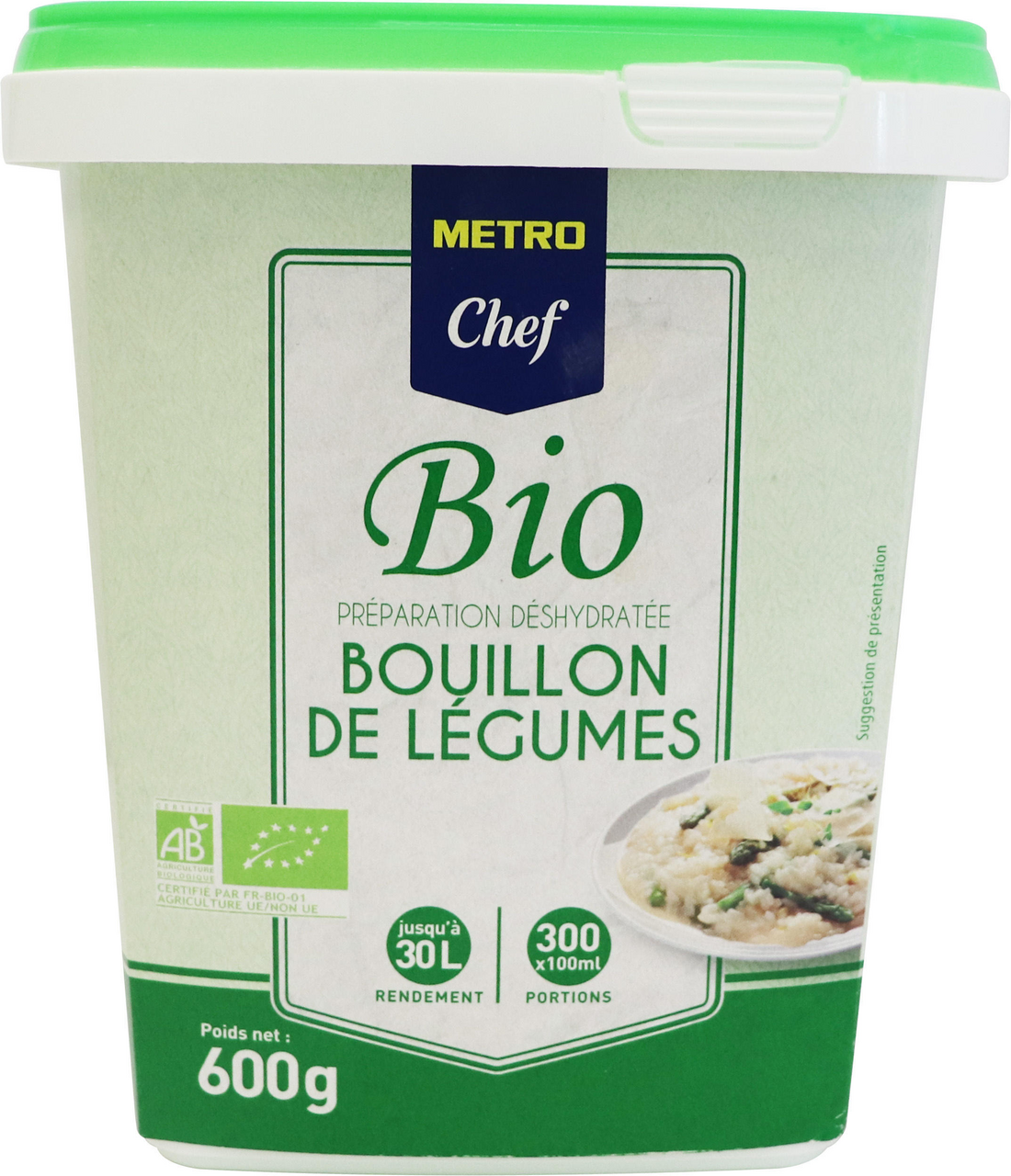 METRO Chef Bouillon de légumes BIO 600 g