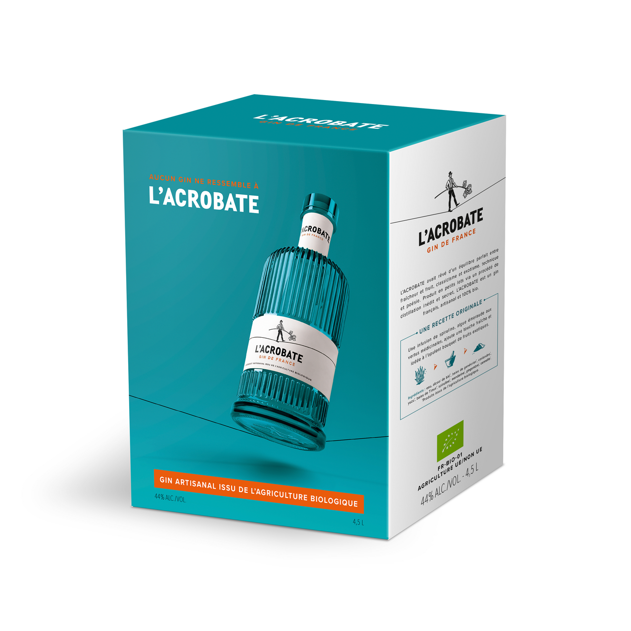 L'ACROBATE Gin BIO 44% 4.5 L
