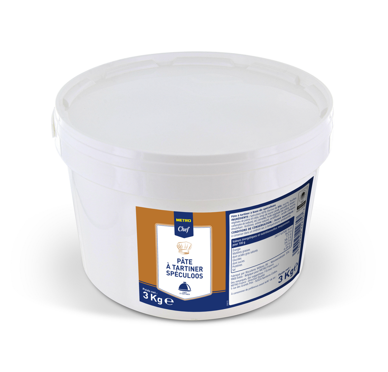 METRO Chef Pâte à tartiner speculoos seau 3 kg