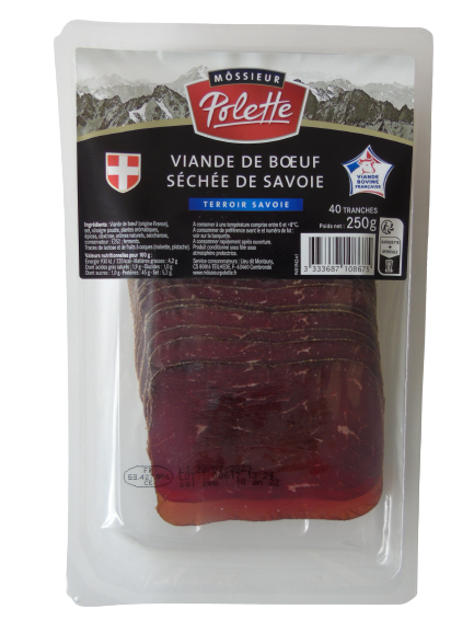 MOSSIEUR POLETTE Viande de bœuf séchée de Savoie 250g