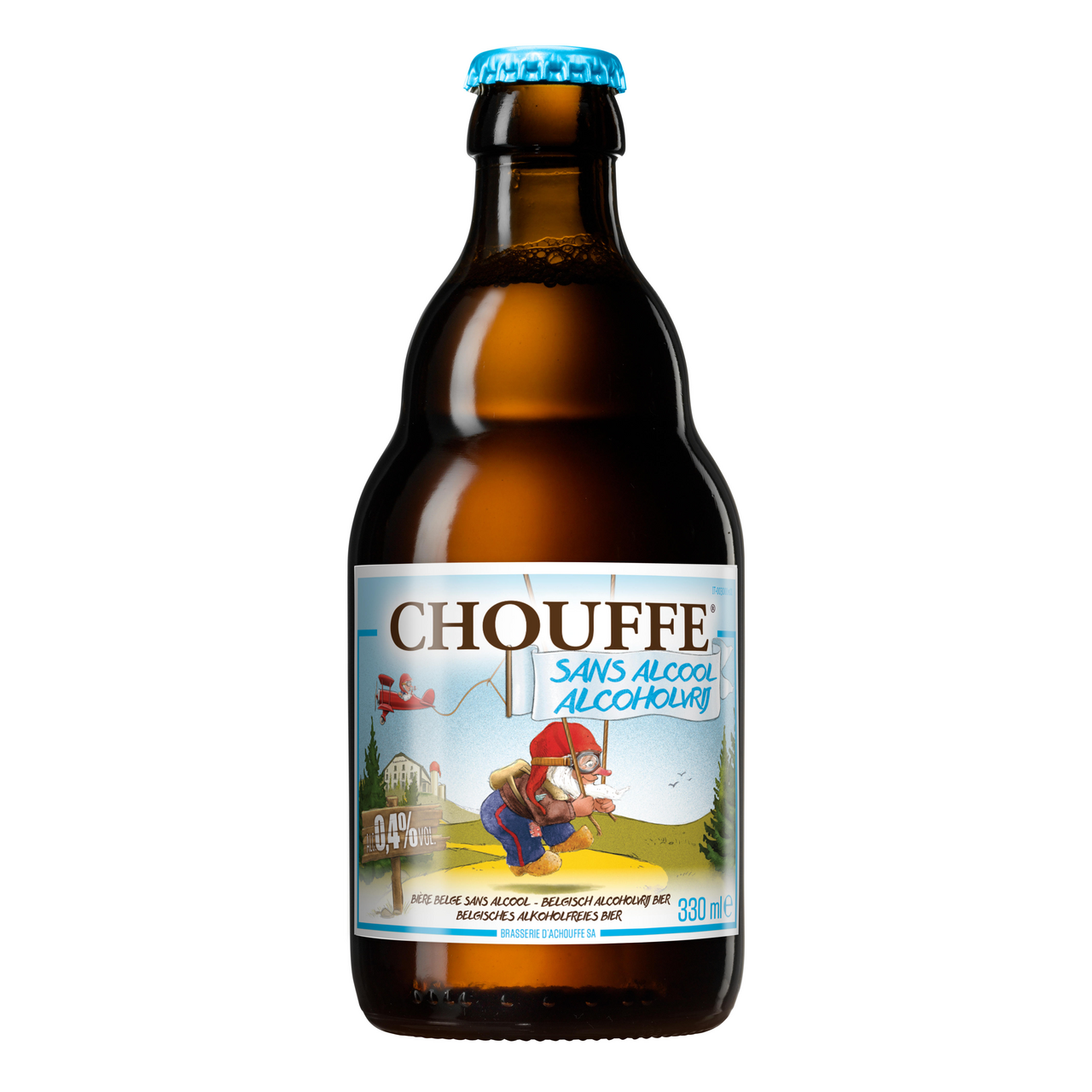 Chouffe Bière sans alcool 0.4% 33 cl verre perdu