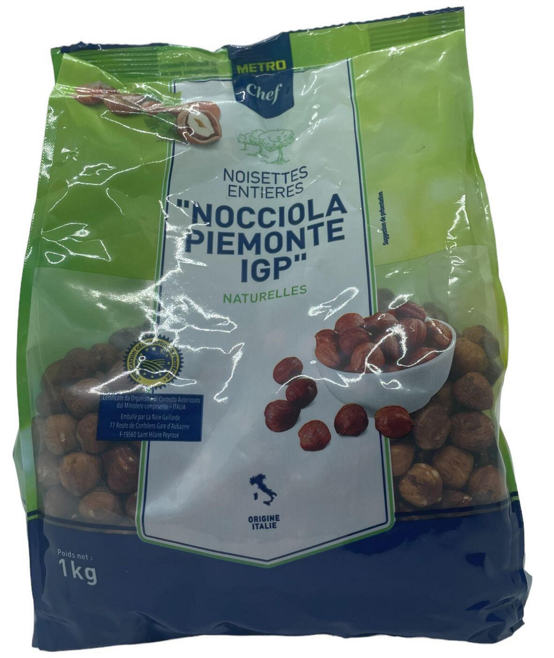 METRO Chef Noisette entière brute du Piemont 1 kg