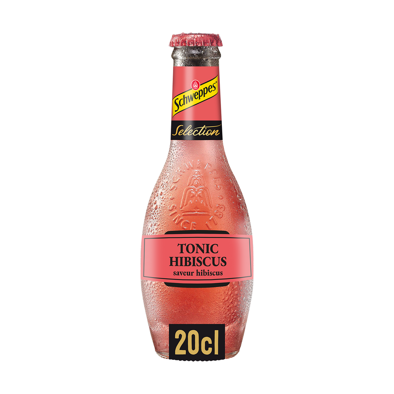 Schweppes Premium Tonic & Hibiscus 20 cl verre perdu