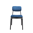 Mobiliara Chaise retro velours bleu foncé