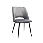 Mobiliara CHAISE ELEONORE VELOURS GRIS