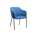 Mobiliara FAUTEUIL MANON VELOURS BLEU