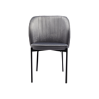 Mobiliara FAUTEUIL JULIA VELOURS GRIS