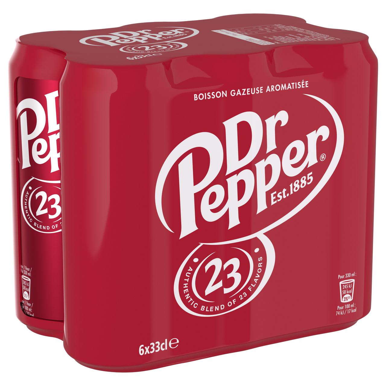 Dr Pepper boite slim 6 x 33 cl soit 1.98 L