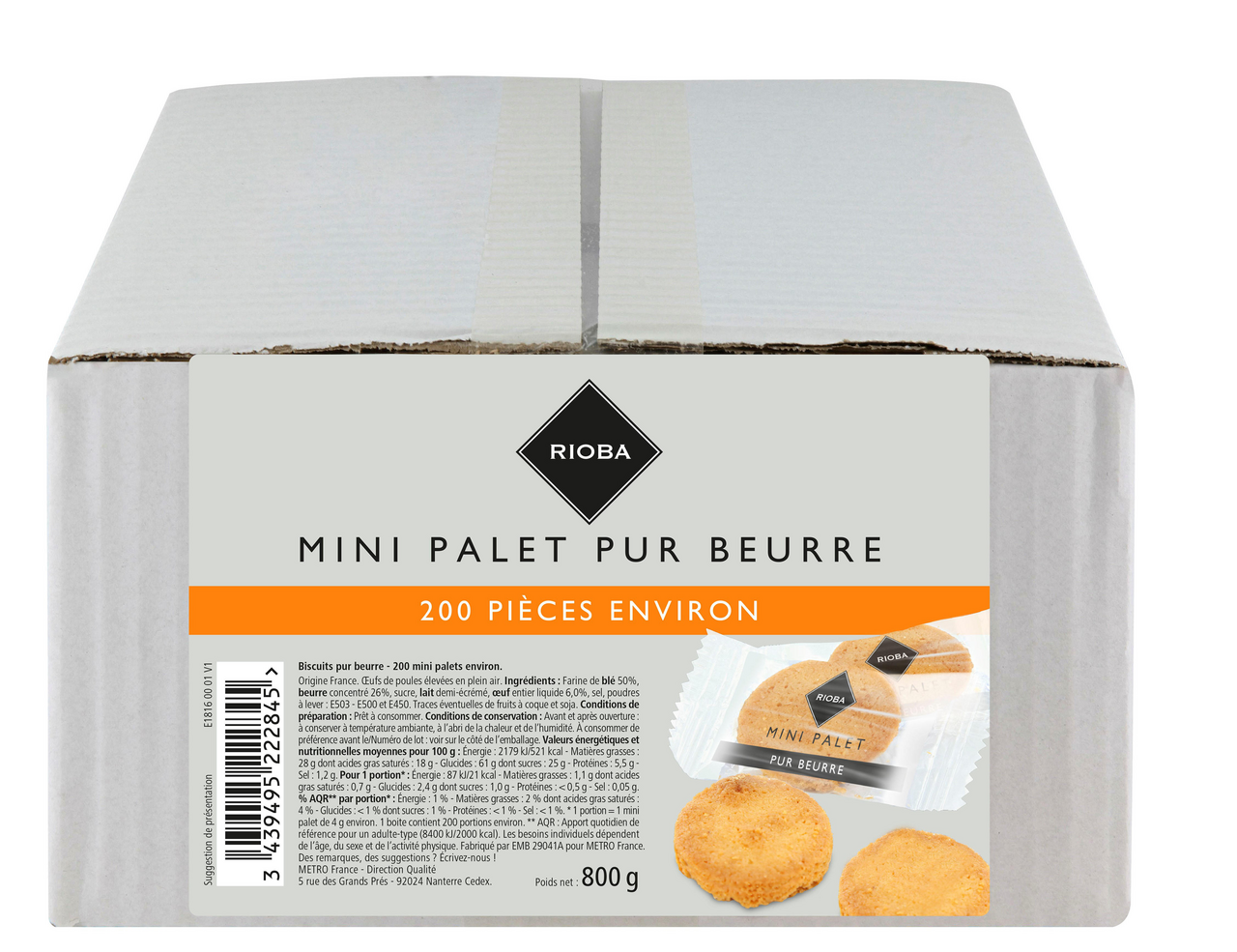 RIOBA Mini palet nature 800 g