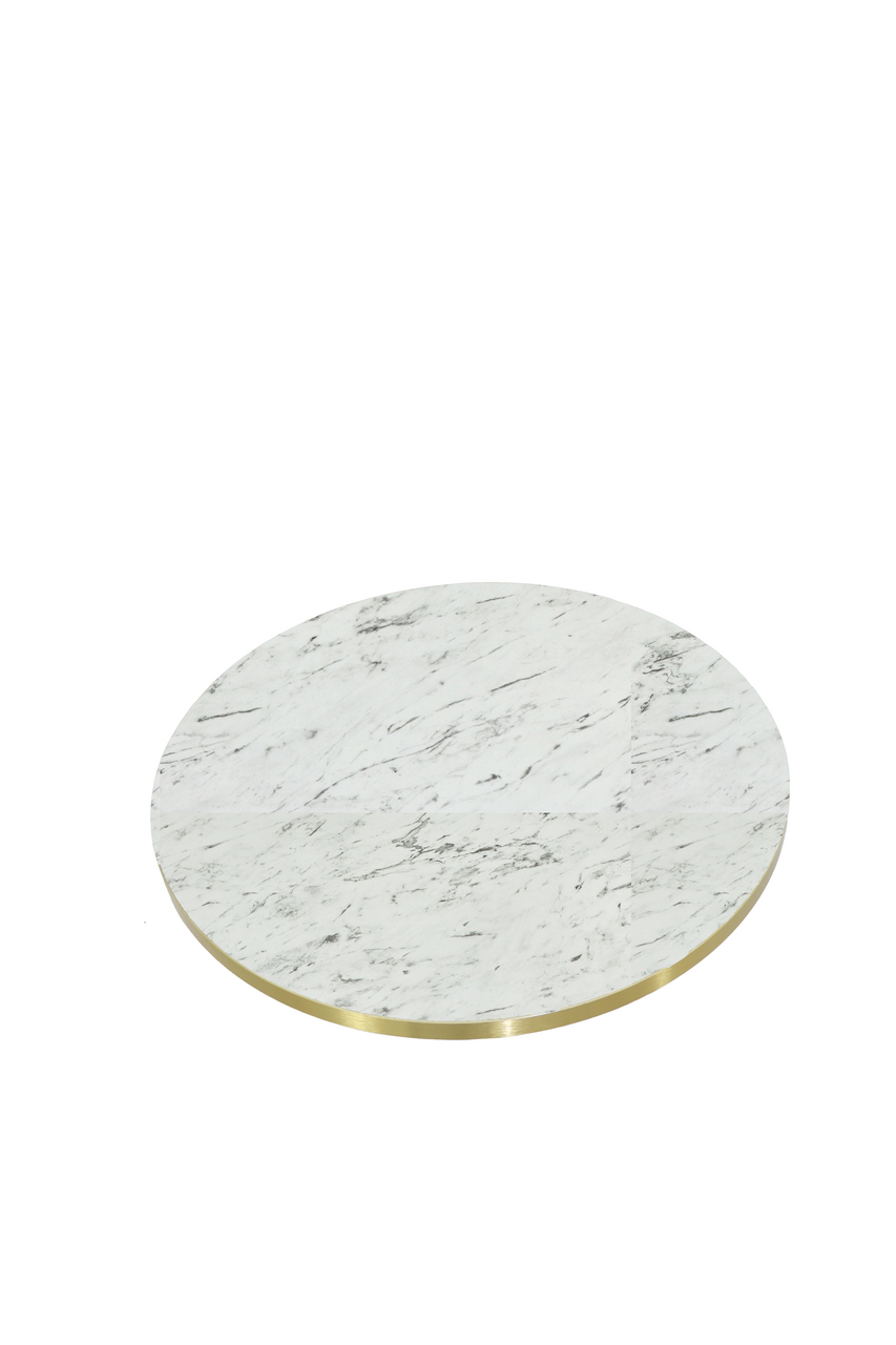 Reverdy Plateau marbre rond laiton 60 cm