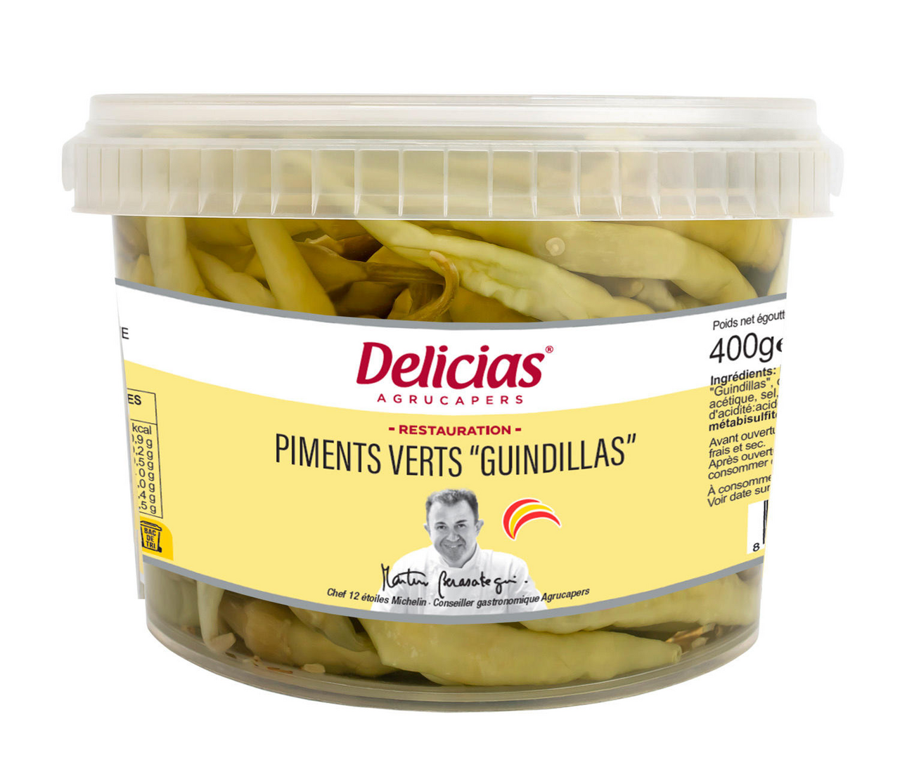 Delicias AGRUCAPERS Piment vert Guindillas 1 L