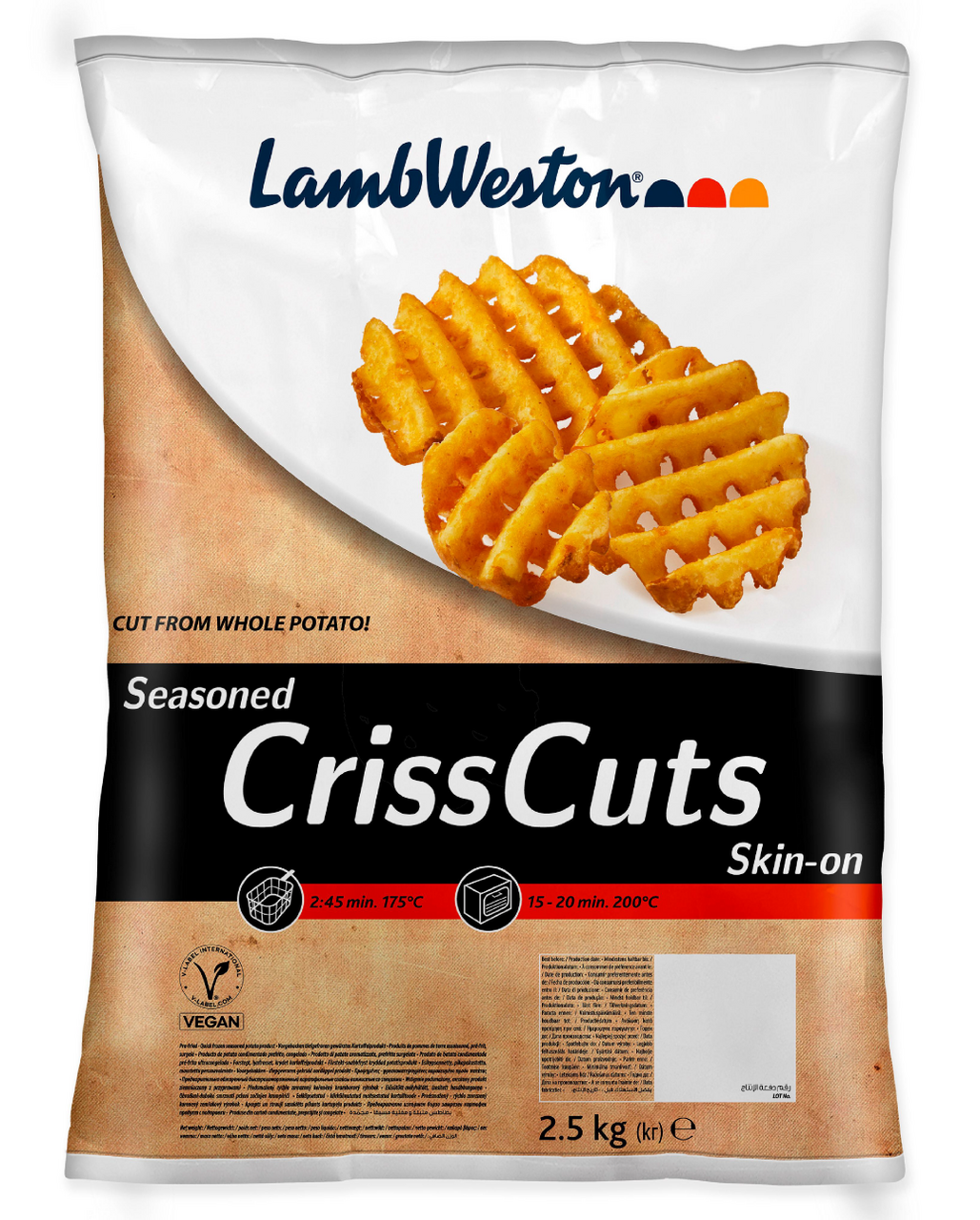 Lamb Weston CrissCuts Aromatisées avec peau sachet 2.5 kg