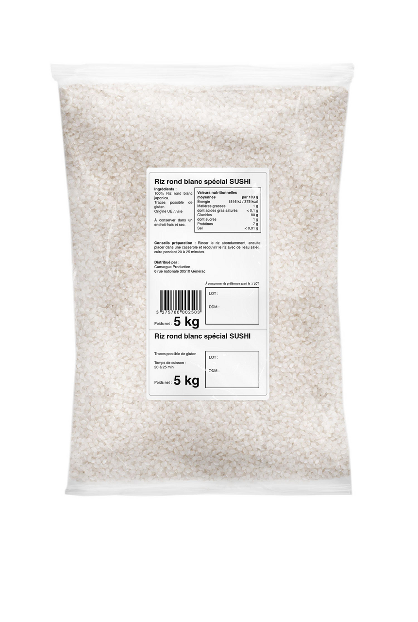 Riz rond blanc Japonica 5 kg 
