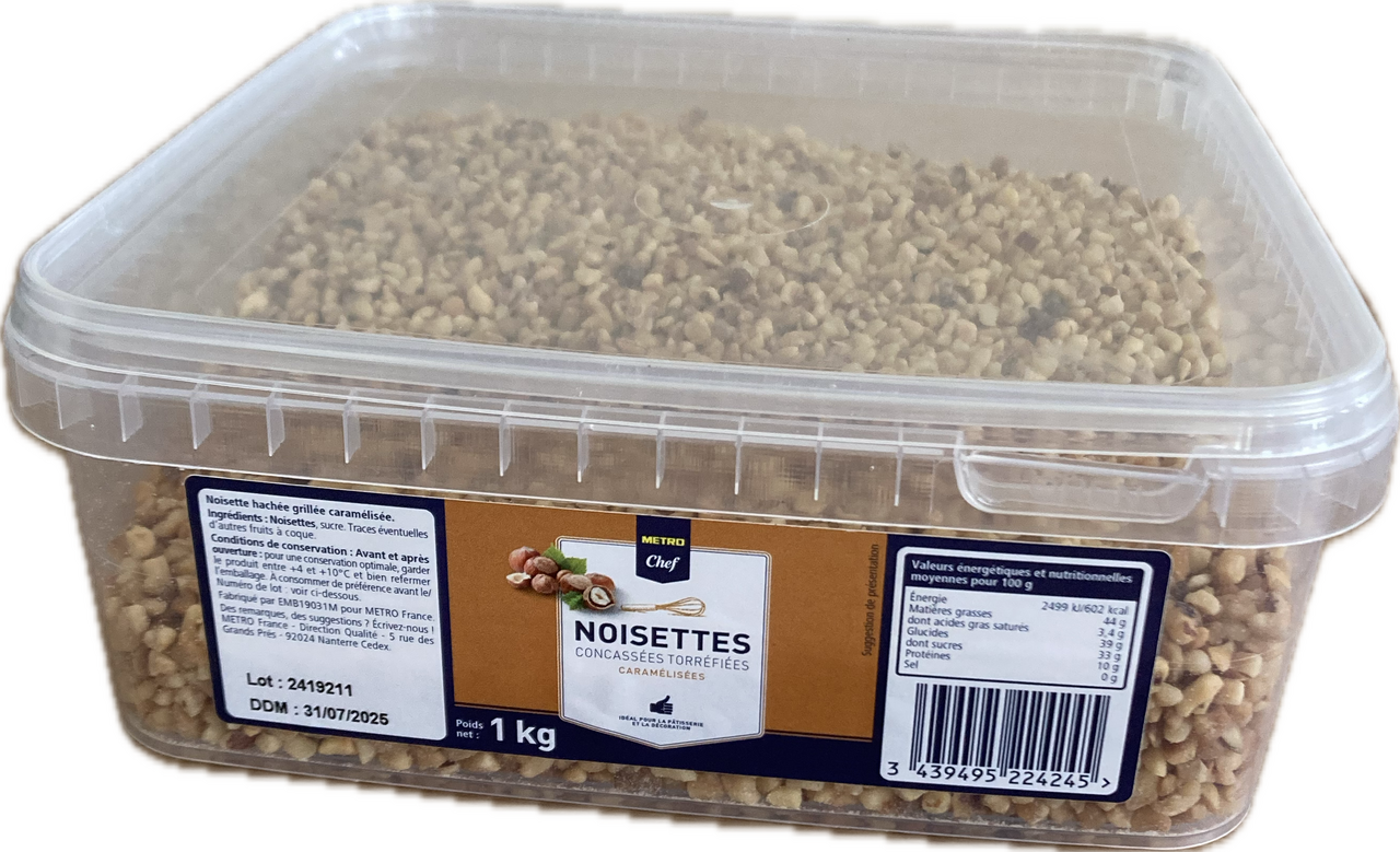 METRO Chef Eclat de noisette caramélisée boîte 1 kg