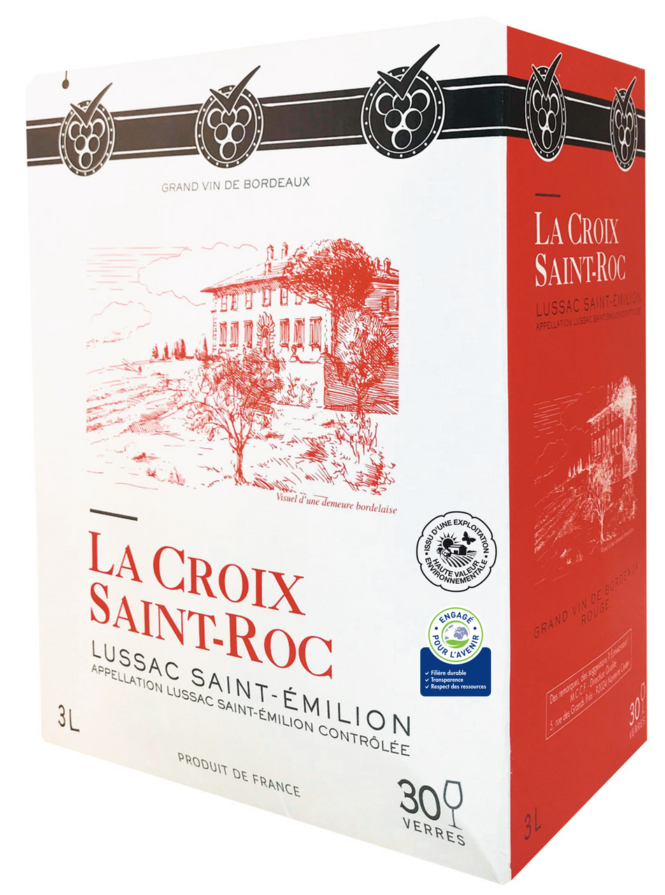 La Croix Saint Roc Lussac-Saint-Emilion fontaine à vin 3 L